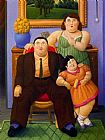 Fernando Botero Familia Colombiana painting